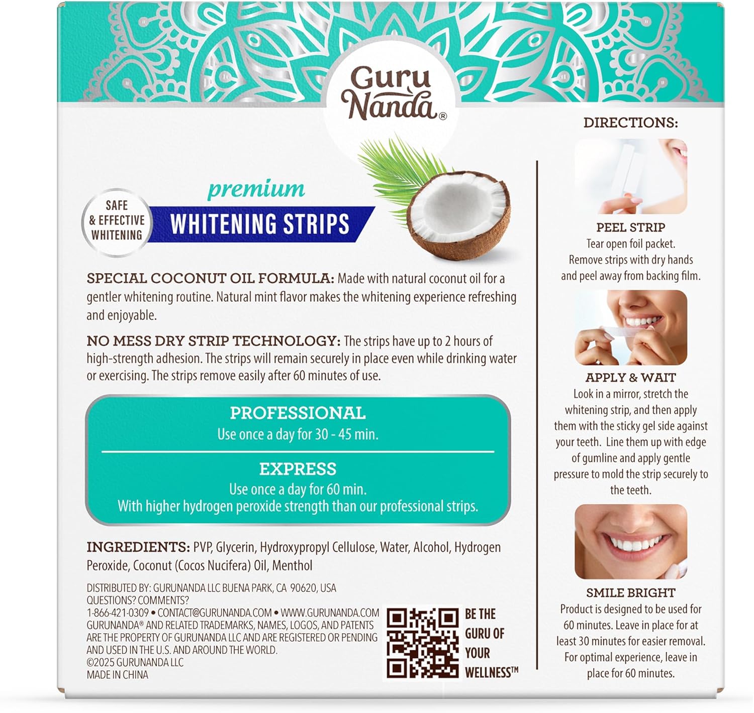 Teeth Whitening Strips - 7-Day Treatment with Non-Slip, Dry Strip Technology - Whitening Designed with Care for a Brighter Smile