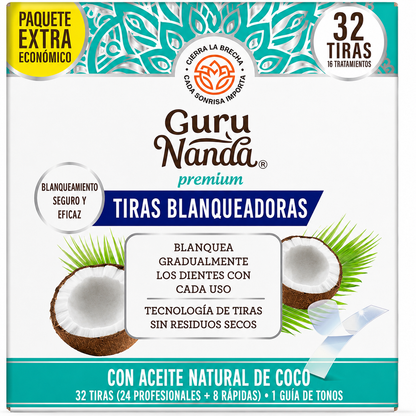 Tiras blanqueadoras dentales GuruNanda