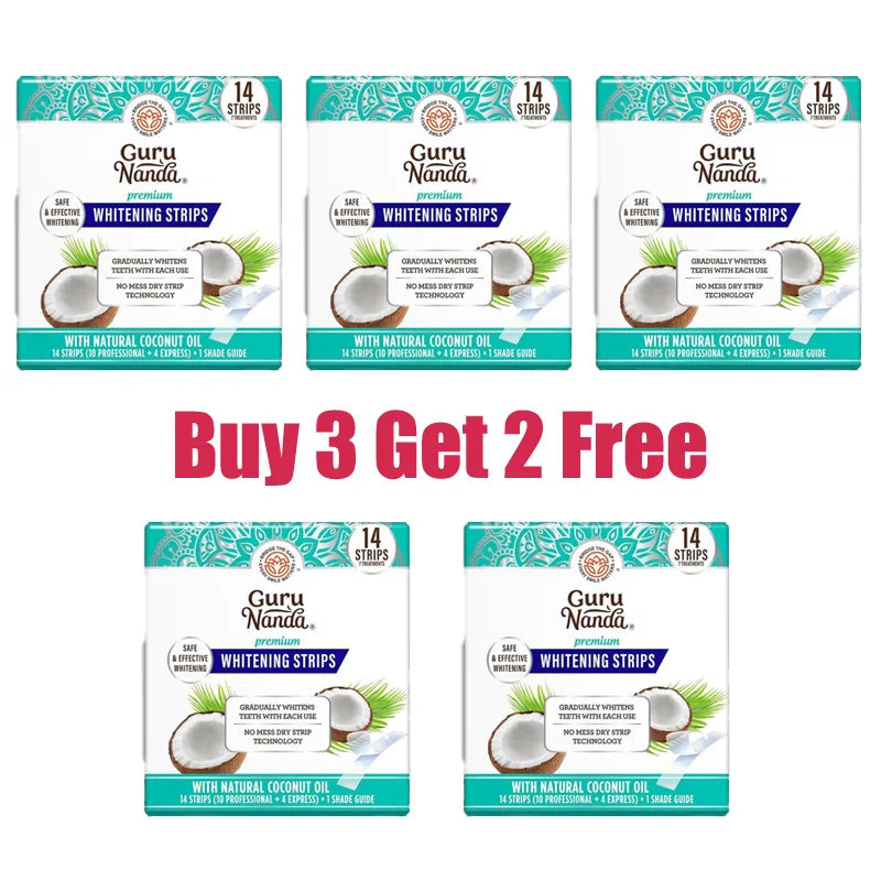 Whitening Strips, 7-Day Treatment (7 Packets - 2 Strips per Pack)- Enamel-Safe Strips for Sensitive Teeth - Non-Slip, Dry Strip